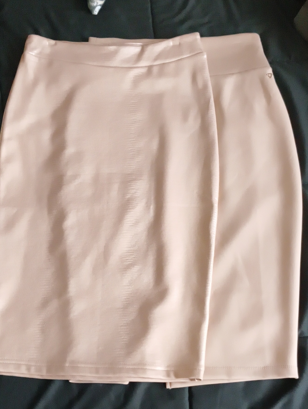 Women's Light Blush Pencil Skirts 2pc Shimmer And Matte Blush Nude XS/S